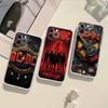 Custodia in TPU Trasparente AC Back In Black DC per iPhone 17 11 12 13 14 15 16 Pro Max 16 Plus Cover