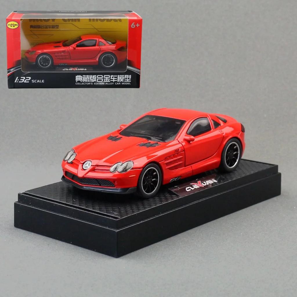 Diecast 1/32 Benz SLR McLaren 722 S Roadster Speedster Supercar Alloy Model Collection Metal Miniature Hobby Boy Car Toy Gifts