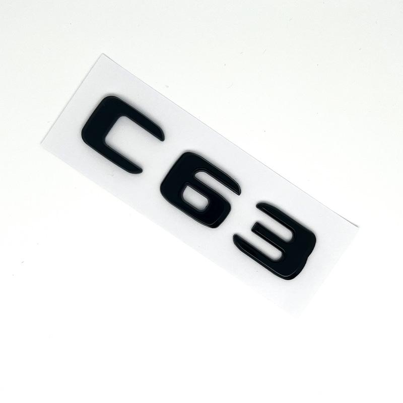 

3D ABS Chrome C63 Logo V8 BITURBO Badge Car Rear Star Sticker Trunk AMG Emblem For Mercedes Benz C63 AMG W205 C205 Accessories