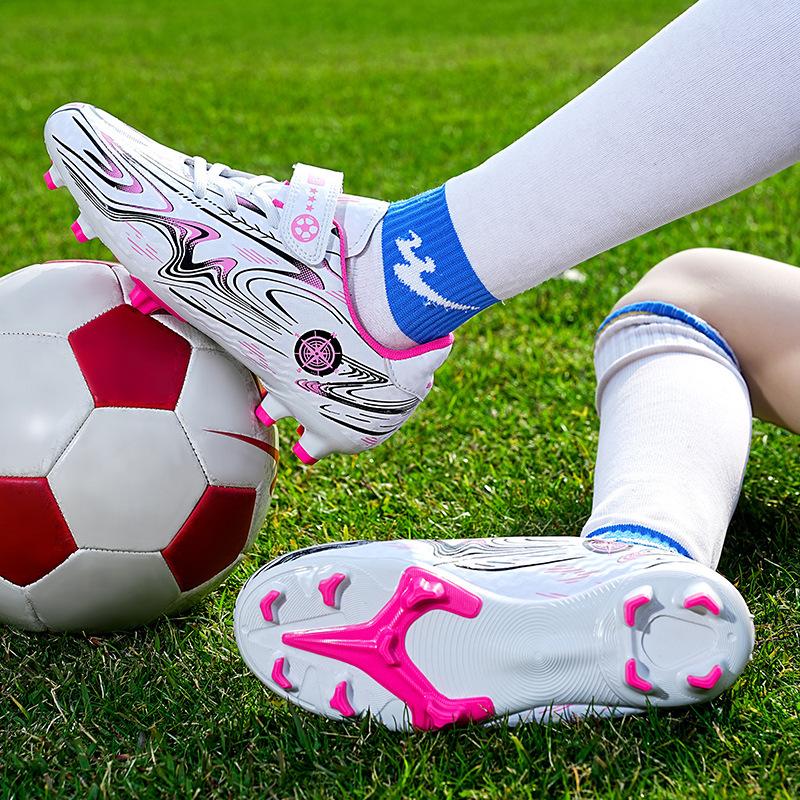 Foreign trade children's football shoes men's and women's sports broken nails primary school students indoor football training shoes rubber soles