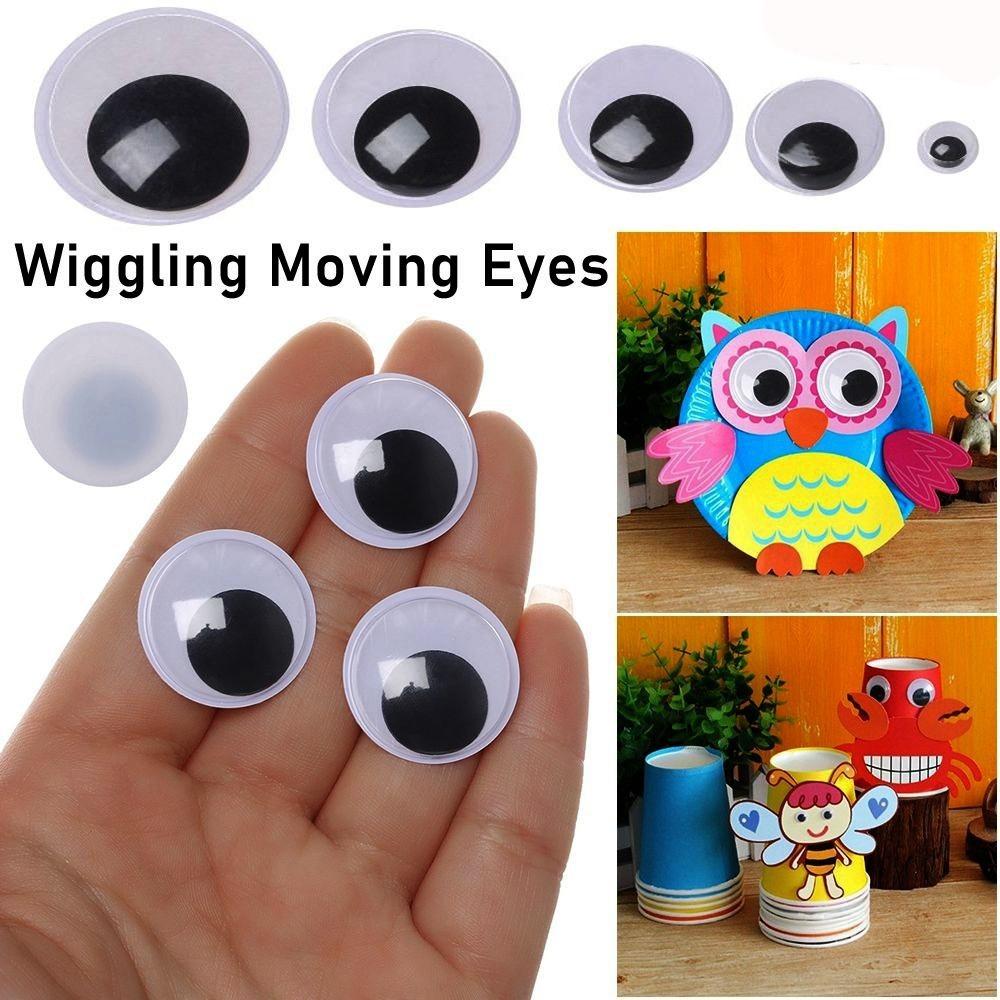 100pcs/bag 3D Wiggling Moving Eyes Black&White Kindergarten Handmade Dolls Eyes