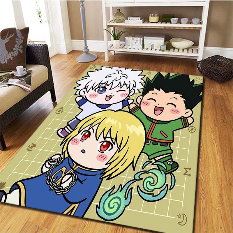 Hunter X Hunter Teppich Teppich für Wohnzimmer Schlafzimmer Zuhause Sofa Dekoration Kinder Spielen Rutschfeste Bodenmatte