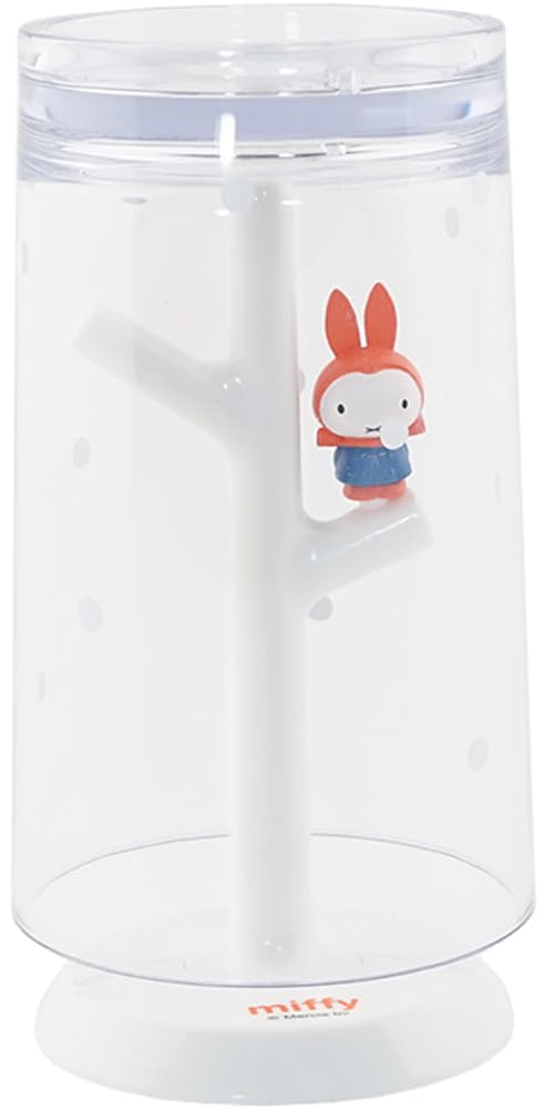 Hashy Gargle Cup Dick Bruna Snowy Day Miffy Cup and Stand Set with Top-in & Stand, Drainer, Hygienic, MF-8275