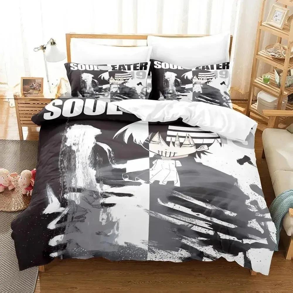 Soul Eater Bedding Set For Bedroom Soft Modern Bedspreads Comefortable Kids Duvet Cover Quilt Cover And Pillowcase
