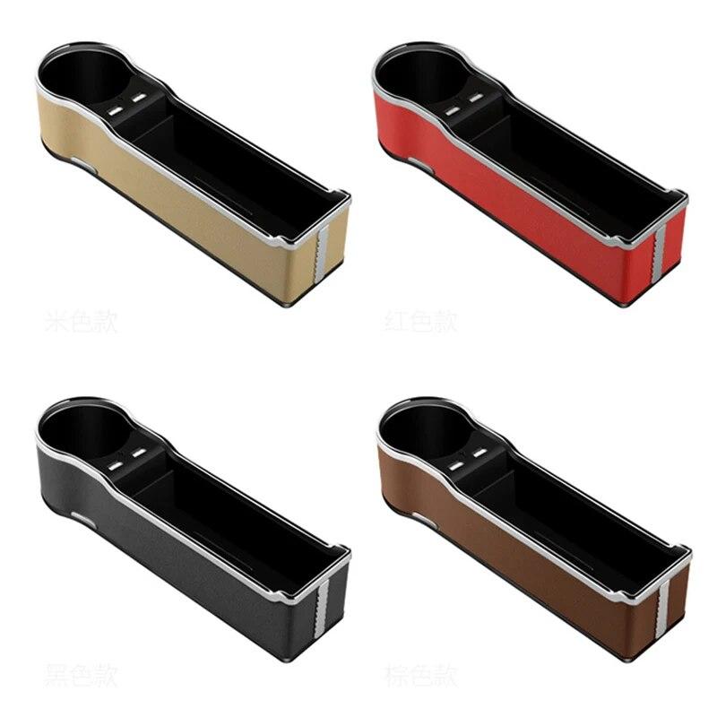 Car Storage Box Seat Crevice Car Seam Storage Box Multifunctional Charging Storage Organizer Interior Supplies Stowing Tidying