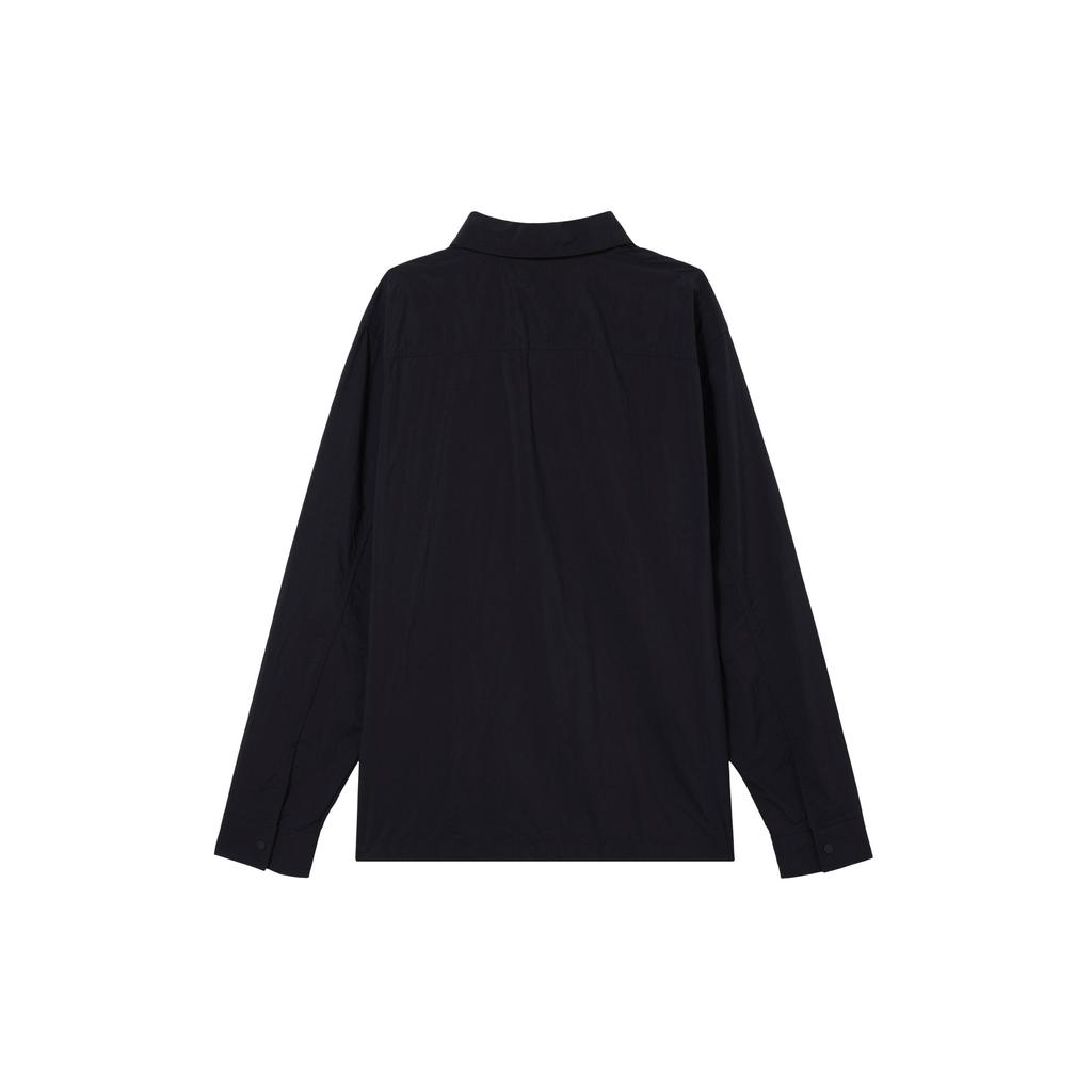 Timberland Solid Color Outdoor Casual Sun Protection Button-Down Long Sleeve Shirt Men Shirts Black A689S-001