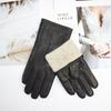 New women's deerskin gloves hand-sewn to make warm wool knitted lining outdoor riding and driving gloves