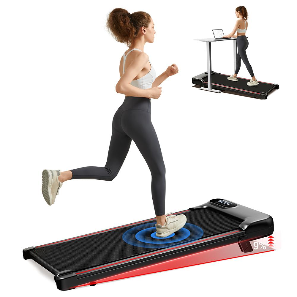 ROBORE S17 Walking Pad Laufband 8km/h, Neigbar 9%, mit Dreifacher Dämpfung und 2,5 PS Leisem Motor, 136kg Maximale Belastung