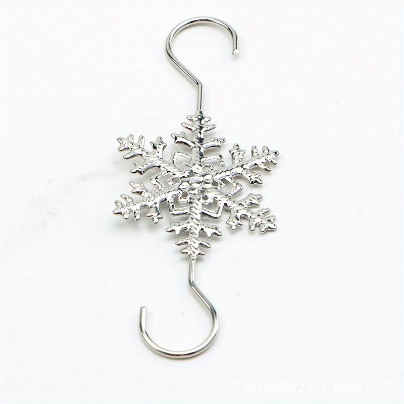Creative Christmas Snowflake Hooks Christmas Tree Snowflake Decorations Home Storage Gold And Silver Snowflake Hooks серебряный