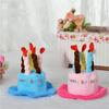 Plush Pet Birthday Hat Adjustable Candles Dog Hat Pet Cosplaying Cat Party Costume for Dog Cat