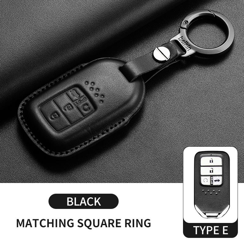 Leather Car Remote Key Case Cover for Honda Civic 11th 2022 for Honda Civic Accord HR-V CR-V CRV 2022 2023 Protector Holder Fob