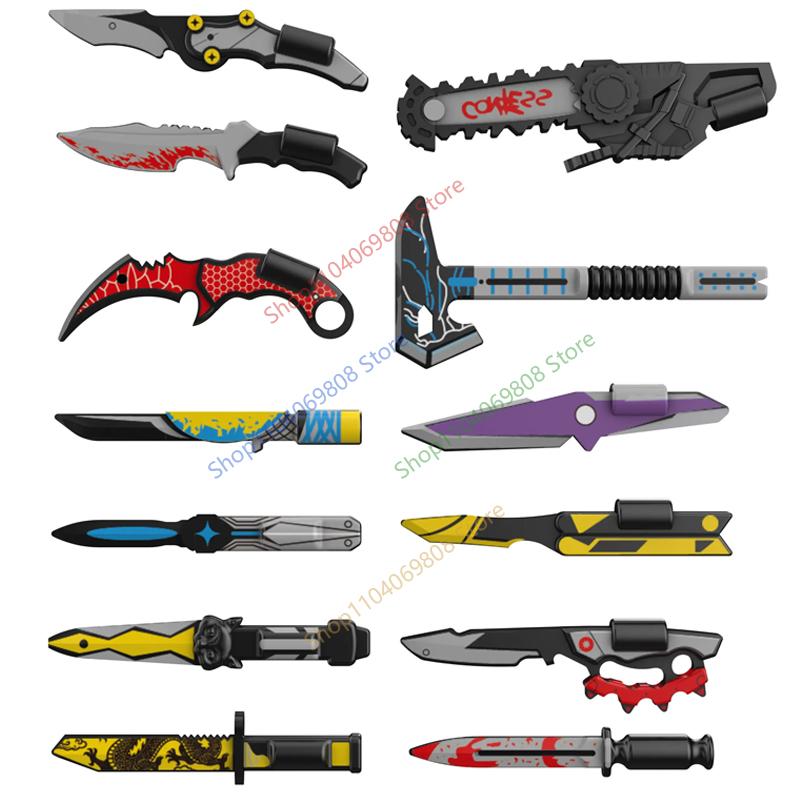 MOC Figure Accessory Building Block Game character Weapons Set Black Eagle Boxing Gloves Armor Shield Dart Machete Brick Toy N22