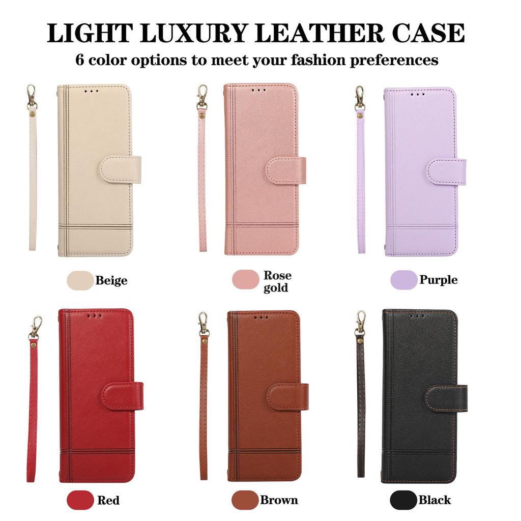 Samsung Z Fold 6/7 Mirror Flip Crossbody Leather Phone Case with Card Holder