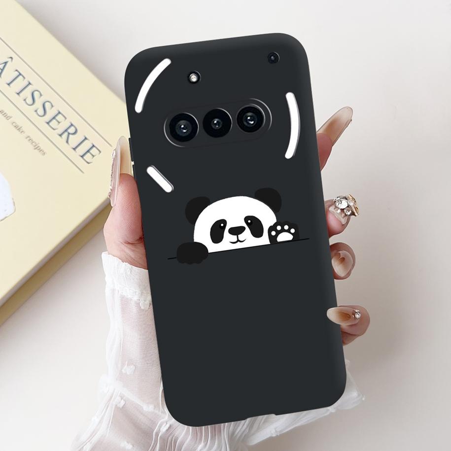 Para Funda Nothing Phone 3A A059 Lindo Dibujo Animado Panda Astronauta Silicona Suave Negro Mate Cubierta Para Nothing Phone3a Pro A059P Fundas