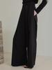 MOMET Knotting Belt Wide Pants Black