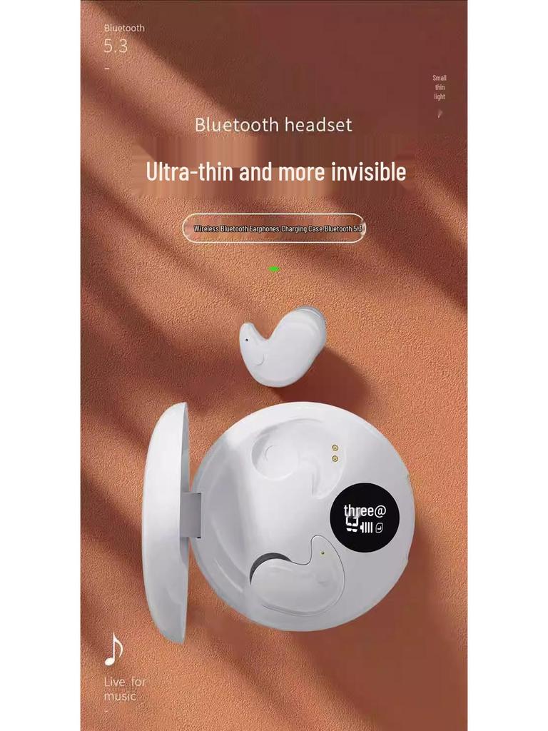 2025 New Mini Invisible Bluetooth Sleep Earphones - Ultra-Long Battery, Wireless, Comfortable for Side Sleeping, Ideal for E-sports.
