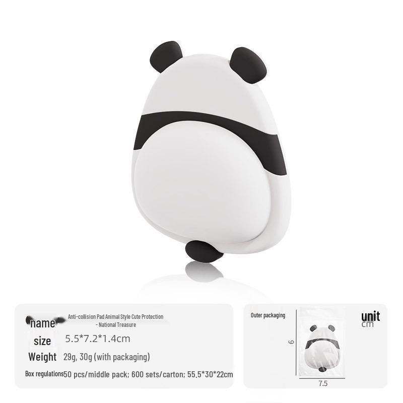 Söt husdjursdörr & Väggkollisionsskydd – Mjuk Gummistoppare för Handtag & Apparater