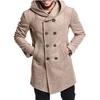 Men's New Winter Style Fashion  Hat And Wool Overcoat Comfortable Warm Coat