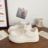 Milky White Women's Thick-Soled Ugly-Cute Sneakers, 2023 Chic Breathable Board Shoes  