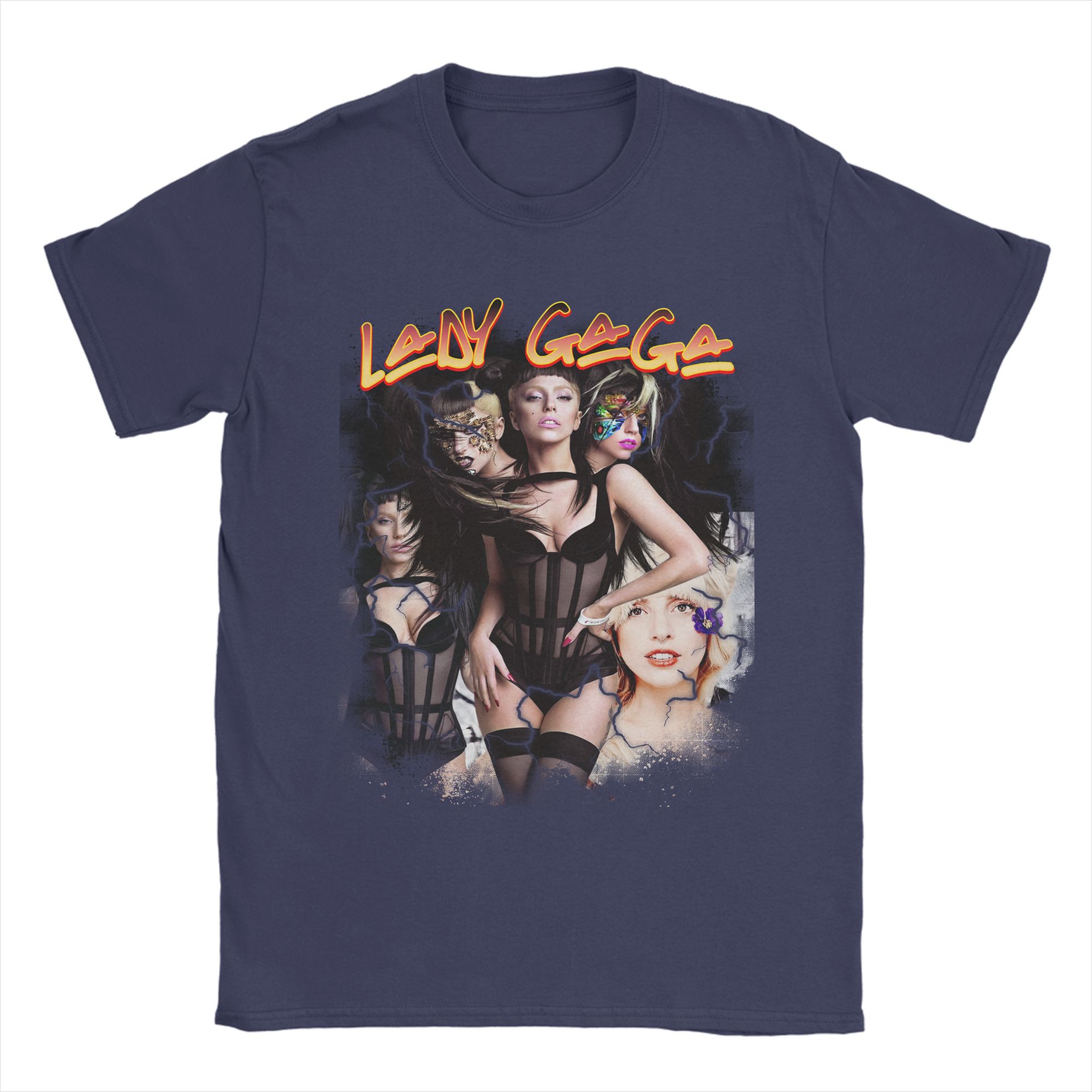 

Cool Lady Gaga TShirts for Men Crew Neck Cotton T Shirt Short Sleeve Tee Shirt Original Clothing 4XL