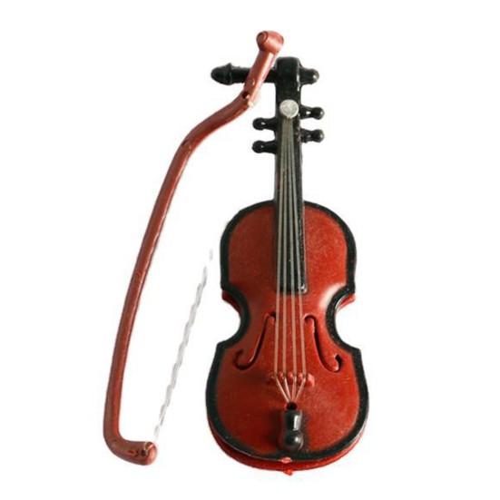 Decorative East-carrying Educational Elegant Cute Miniature Dollhouse Violin Miniature Violin