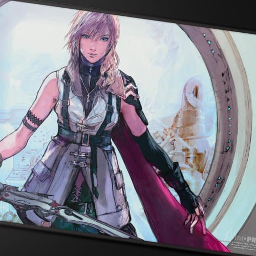 Ultra Pro 88-38763 MTG Final Fantasy Black Stitched Sheen Drive, Lightning, Army of One Playmat