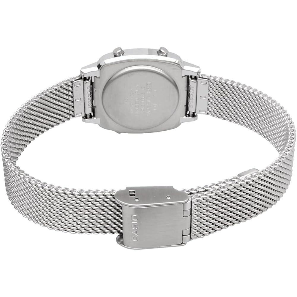 CASIO Casio Casio Standard Women's Quartz Digital Metal Mesh Silver Gray LA670WEM-7 [Parallel Imp...