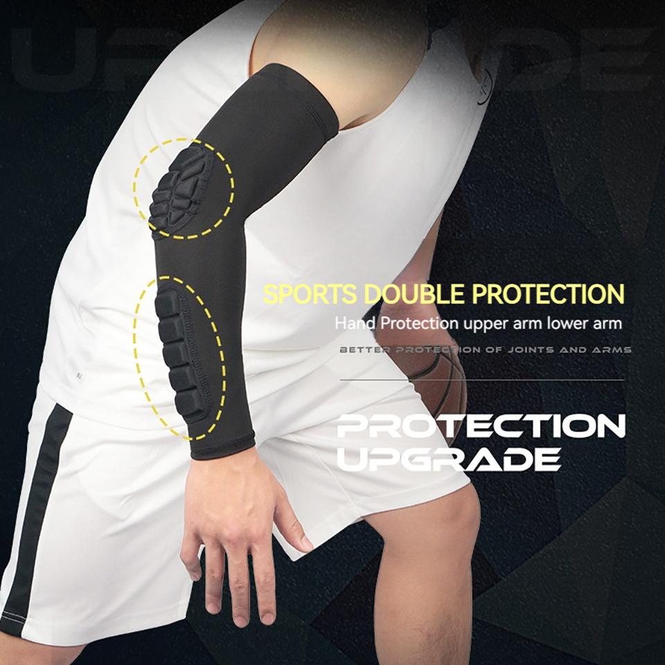 GTUBIKE 1PCS Sports Elbow Protection Honeycomb Anti-collision Pressure Protection Arm Sleeve Basketball Cycling Protective Gear