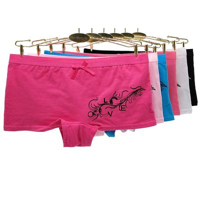 Woman Underwear Women Cotton Boxers Shorts Denim Printed Lady Girls Panties Boyshort Knickers 6 Pcs