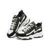 Skechers DLites 4.0 Lightning Panda Shoes Fabric Synthetic Leather Cow Split Leather Plush Warm Shock Absorption Low Top Dad Shoes 896044-BKW