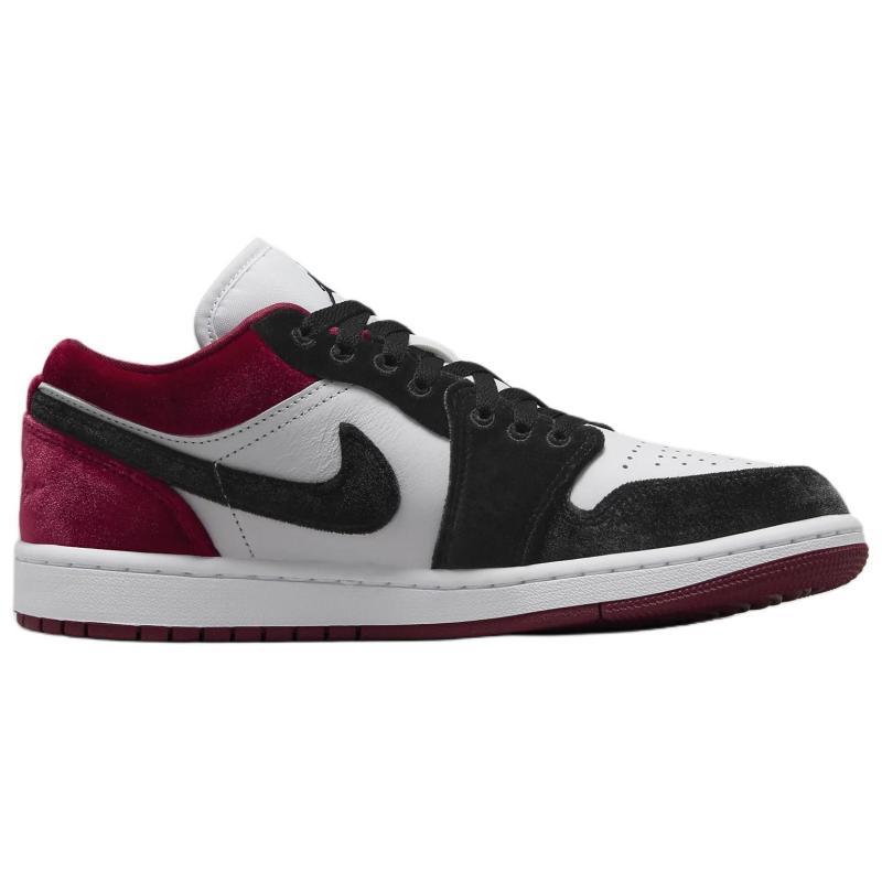 Jordan 1 Low Se Samt Schwarz Zehenbereich Damen Jordan FZ3242-001