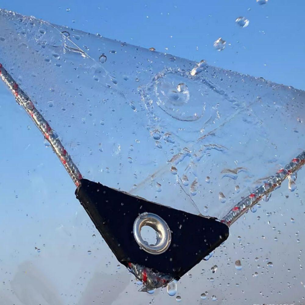 Durable Fabric Transparent Waterproof Tarpaulins Dust-proof Wind-Resistant Garden Rain Cover Foldable PVC Tarp Rainproof Cloth
