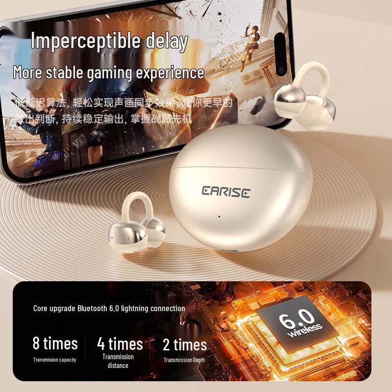 EARISE Pearls1 Open-Fit Bone Conduction True Wireless Earbuds