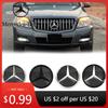 Car Sticker Chrome Silver And Glossy Black Front Grille Mirror Emblem 3D Style Star Badge Fit For Mercedes Benz W245 W204 X204 2