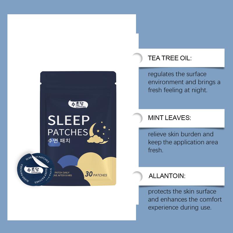 Relaxing Sleep Patches Herbal Plant Formula Lightweight Portable Patch For Night Home Comfort Support