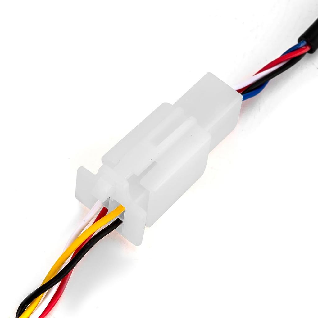 Wsays Dual Color Amber White Light Bar Wiring Harness Kit 2 Leads with Relay Push Button Switch Compatible with 12V Vehicles Truck, ATV, UTV,
