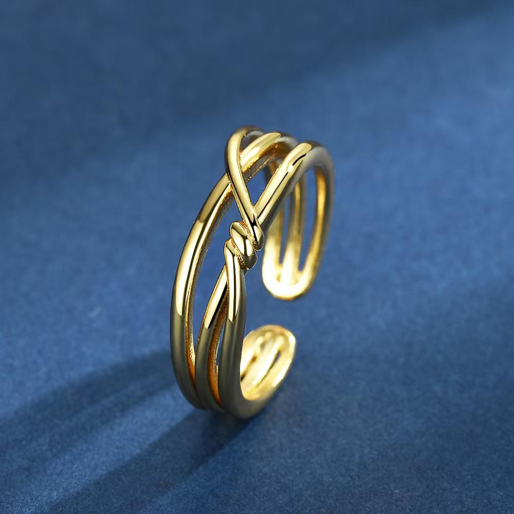 Nischen-Minimalistischer Mehrschichtiger Drahtstrang-Ring – Vielseitiges, Trendiges Design für Damen