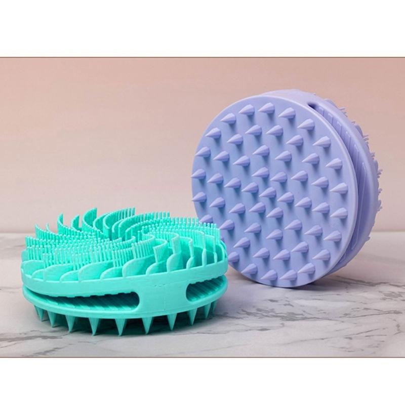 Double Sided Silicone Bath Brush For Gentle Exfoliation And Deep Cleansing With Ergonomic Handle