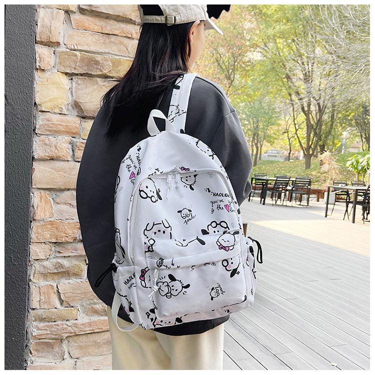 Schoolbag Backpack Women's Fashion Simple Mori School Junior High School Student School Bag Korean Edition Trend Graffiti Casual Backpack