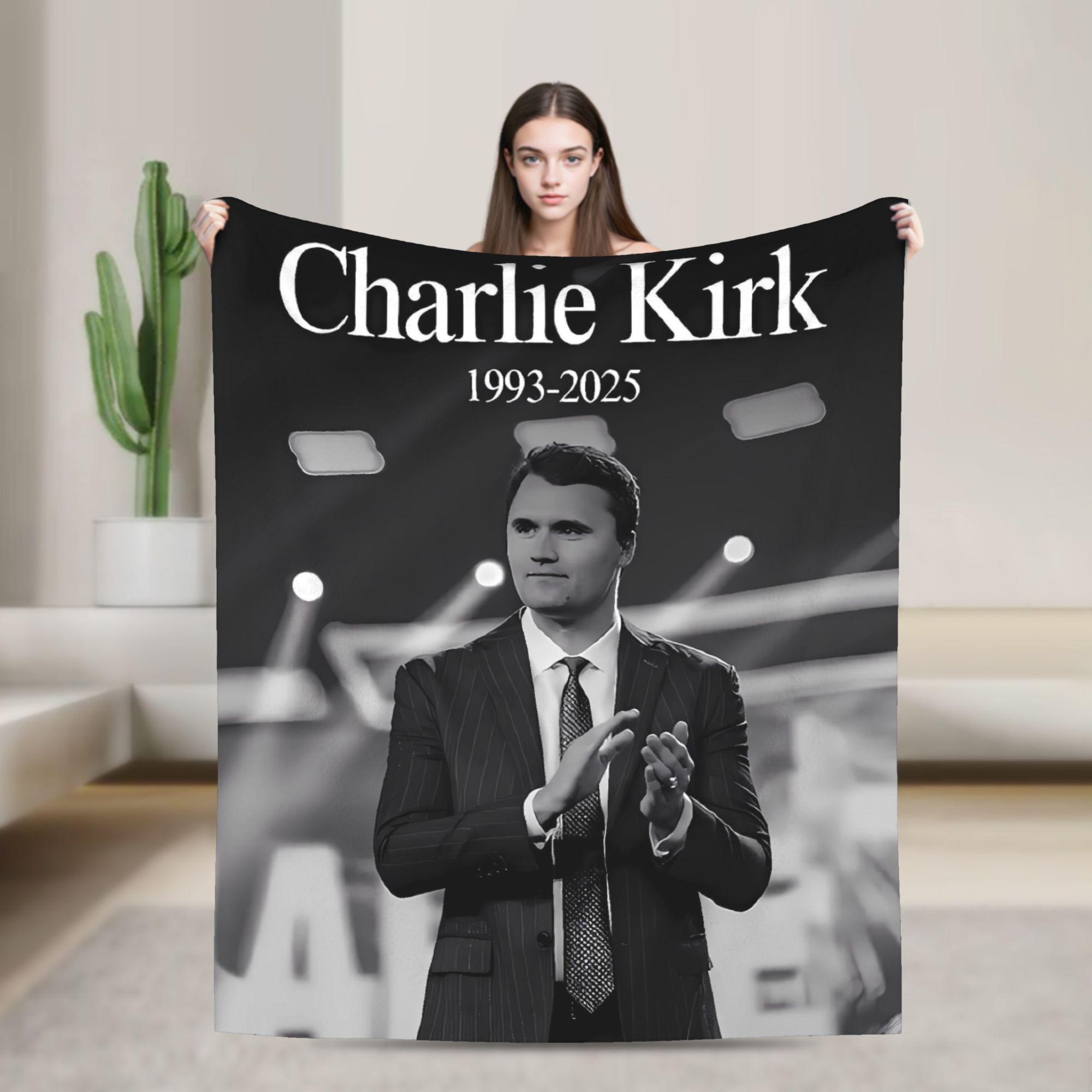 

Rest in Peace Charlie Kirk Legends Blanket Soft Plush Throw Blanket For Couch Bed Airplane Travel Flannel Bedspread Bed Cover 75x90cm