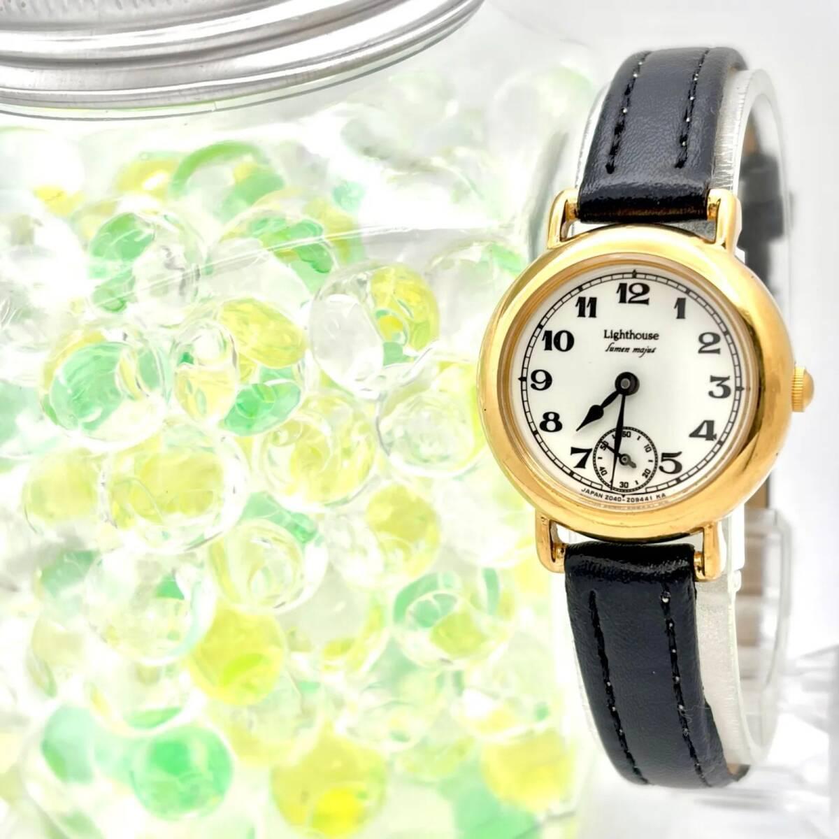 [New battery] CITIZEN Citizen Lighthouse Women s Watch Gold Small Second 2040-205561 41008626 New Belt