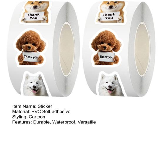 Urocze naklejki z podziękowaniem dla psa i kota, zabawne naklejki graffiti ze szczeniakami, wodoodporne naklejki PVC na telefon, laptop, lodówkę, koperty