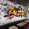 Graffiti 3D Tapete Street Art Wandmalerei Wohnzimmer Heimwerker Café Restaurant Bar Ktv Wandbild