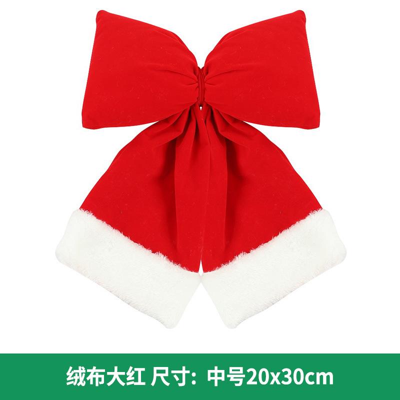 Christmas Plush Bow Soft Velvet Christmas Bow 3d Bow Ornament Handcrafted For Gifts Chair Decoration Christmas Tree