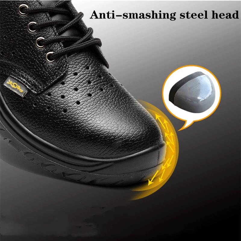 Plus rozmiar 36-50 Męskie obuwie ochronne Izolacja elektryczna Buty ze stalowymi noskami Oddychające buty BHP Trampki robocze