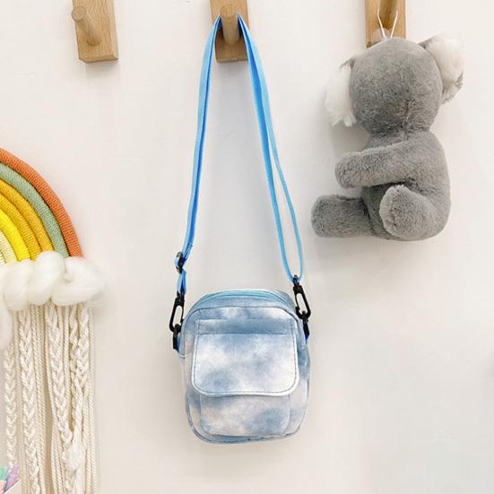 Canvas Crossbody Bag Tie-Dye Pattern Shoulder Bag with Adjustable Shoulder Strap Phone