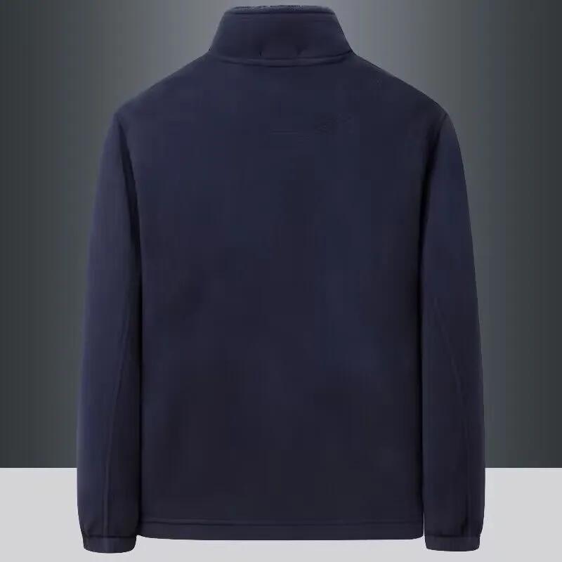 Otoño e Invierno Hombre Exterior Más Terciopelo Suéter Grueso Ropa Cálida para Hombre Chaqueta Holgada Talla Grande Forro Polar Cárdigan Casual Chaqueta