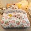 Yuanzu Winter Milk Strawberry Paradise Milk Velvet Bedding Set