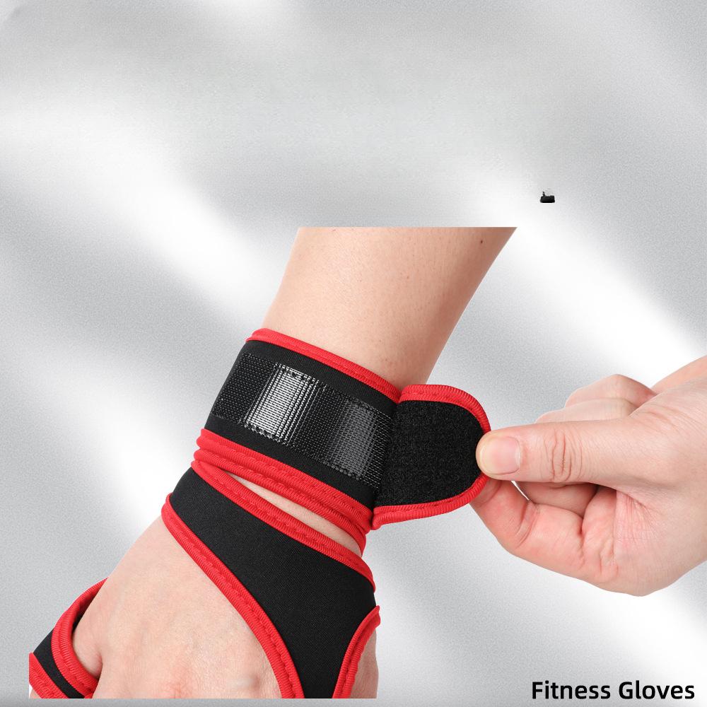 Fitness Gloves Men and Women's Gym Palm Protection Equipment Weightlifting Exercise Lengthened Wristband Anti Slip Training Gloves