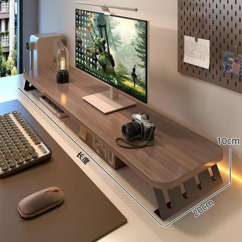 Desktop Monitor Riser & Storage Stand - Height Adjustable Base